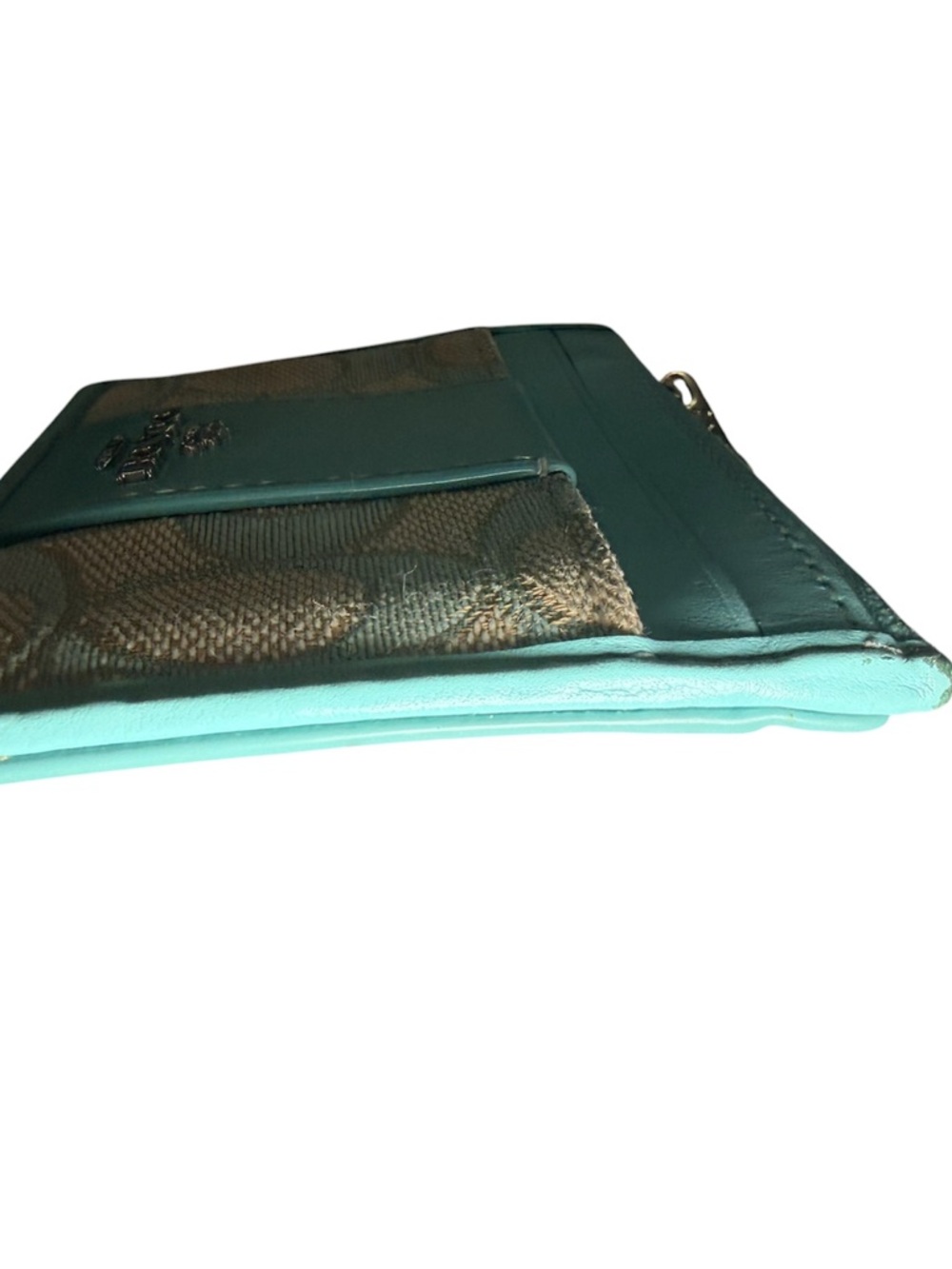 Coach Mini Skinny ID Case in Signature Jacquard - Picture 6 of 9